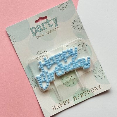 Свічки для торту, 23203, "Фея", "Happy Birthday", блакитні id_1554 фото