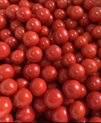 Рисові кульки в школаді 20 мм, червоні, (22 шт, ≈ 50 г) 2040172972 фото