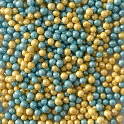 Рисові кульки глазуровані 5 мм, "Жовто-сині", 50 г 1943279716 фото