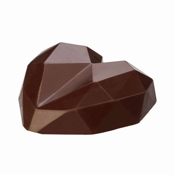 Пластикова форма для шоколаду №2 "Рубінове серце 6см" id_1579 фото