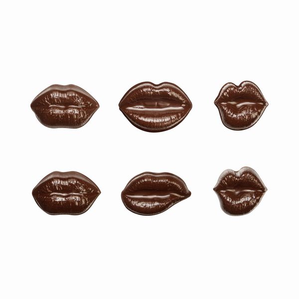 Пластикова форма для шоколаду №5 "Губки Kiss" id_1583 фото