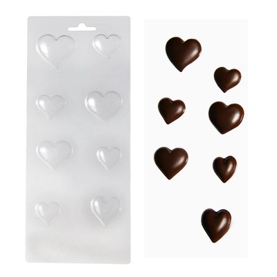 Пластикова форма для шоколаду №6 "Маленькі серця" id_1584 фото