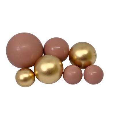Набір шоколадних сфер "Бежево-золоті" ТМ Slado, 7 шт id_1383 фото