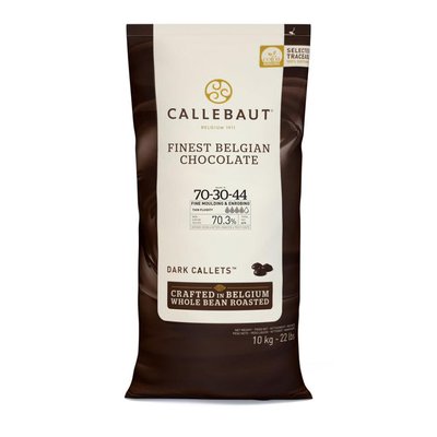 Гіркий шоколад Callebaut №70-30-44, 70.3%, 10 кг, оригінальне пакування 1884176001 фото