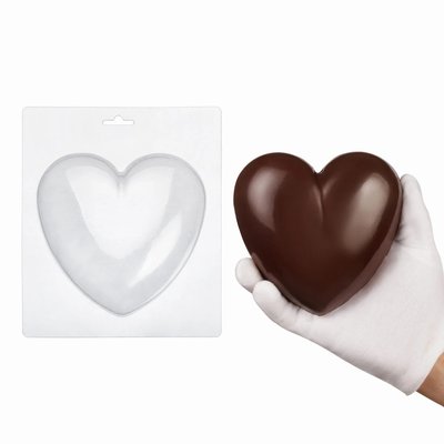 Пластикова форма для шоколаду №9 "Серце торт" id_1587 фото