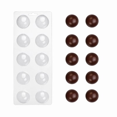 Пластикова форма для шоколаду №25 "Півсфера 4 см" id_1603 фото