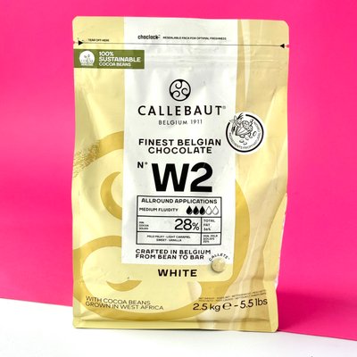 Білий шоколад Callebaut W2 , 28%, 2.5 кг, оригінальне пакування 1575182154 фото