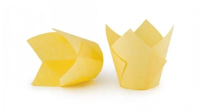 Капсули для капкейків "Тюльпан", жовтий id_1293 фото