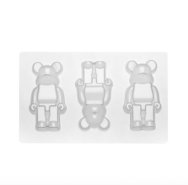 Пластикова форма для шоколаду №67 "Ведмедик Bearbrick"