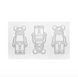 Пластикова форма для шоколаду №67 "Ведмедик Bearbrick"