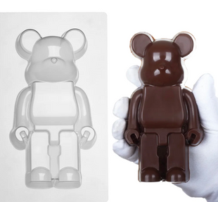 Пластикова форма для шоколаду №68 "Ведмедик Bearbrick 18 см" id_4333 фото