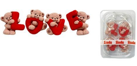 Кондитерська прикраса шоколадна фігурка "Ведмедики LOVE" 4 шт id_4239 фото