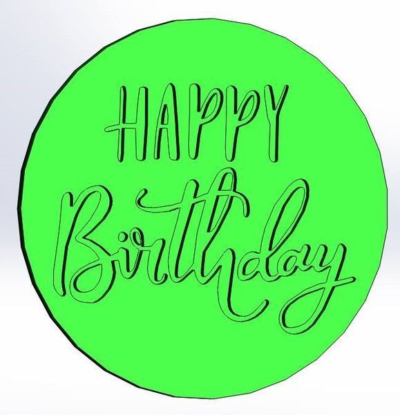 Пластиковий штамп для нанесення напису на мастику "Happy birthday " 1672425958 фото
