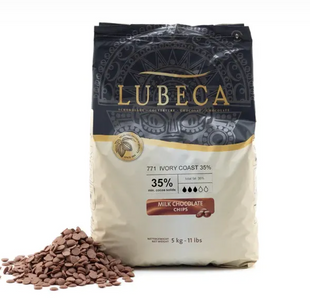 Молочний шоколад Lubeca, 35%, 5 кг id_4136 фото