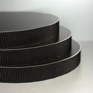 Сендвіч підложка кругла "Чорний гофра" d 25 см, h 2,6 см
