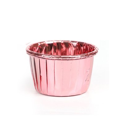 Капсули для капкейків посилені металізовані блискучі "Рожеві", 10 шт 1753640300 фото