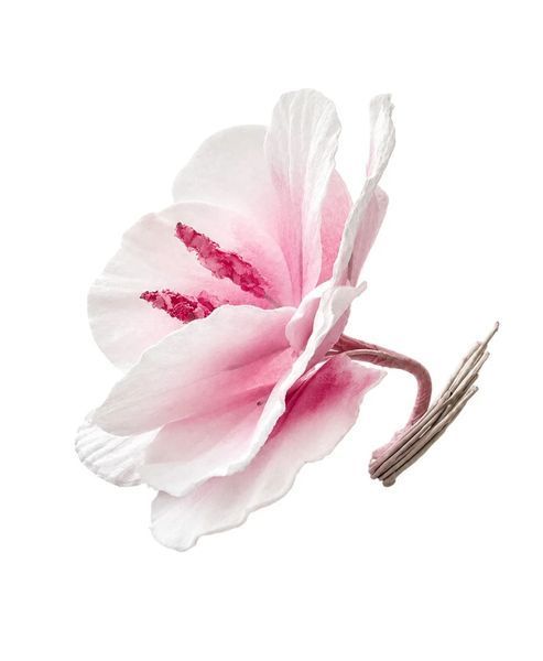 Вафельний декор "Гібіскус тонований рожевий" 1 шт id_5301 фото