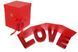Подарункова коробка розкладна квадратна "LOVE" червона id_4164 фото 1