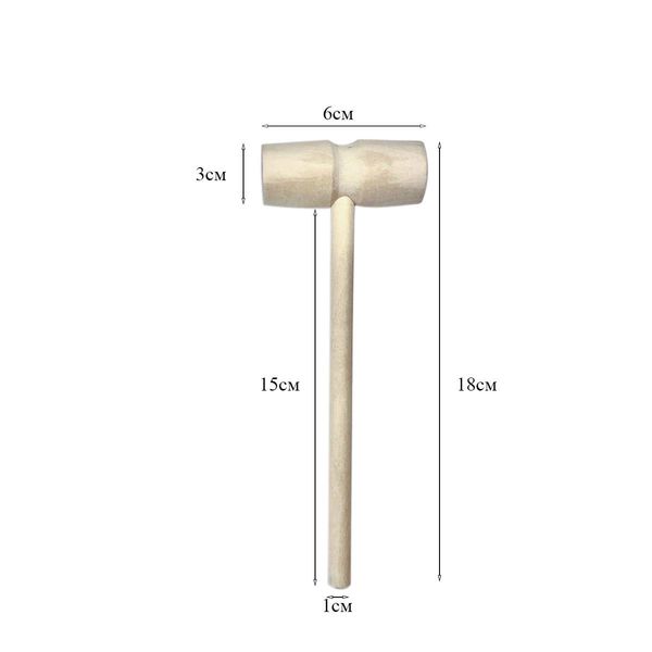 Деревʼяний молоточок для торту "Бомба (куля)", шоколадних наборів id_2362 фото