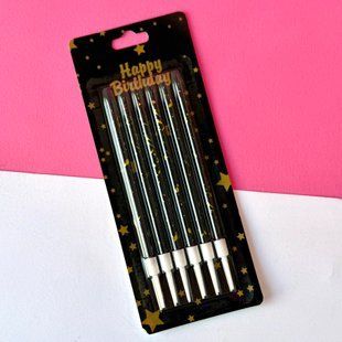 Cake candles, "Smooth with gold sprinkles", black, 11 cm
