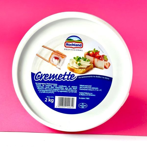 Creamy cream cheese Cremette Hochland, "Cremette" 2 kg