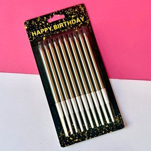 Cake candles, 23161, "Lucky", smooth, bronze, 10 pcs.