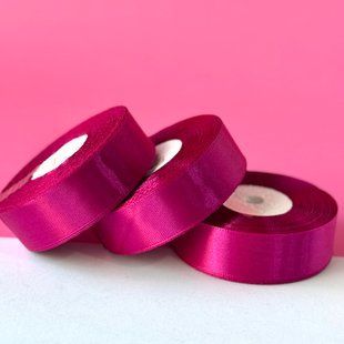 Satin ribbon No. 46, 2.5 cm, 33 m "Dark crimson"