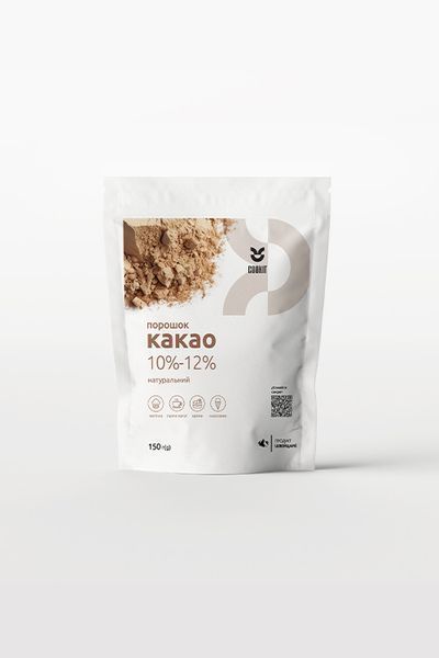 Какао-порошок натуральний 10-12% жиру, 150 г 2047688590 фото