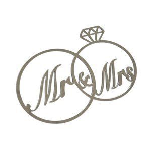 Топер для торту СРІБНИЙ з полістиролу, "Mr-Mrs" id_3714 фото